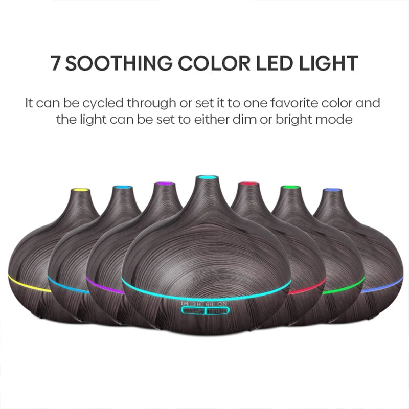 Aromatherapy Essential Oil Diffuser Wood 500ml