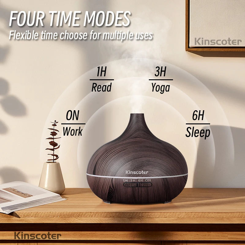 Aromatherapy Essential Oil Diffuser Wood 500ml